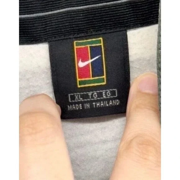 Nike Court Vintage Quarter Zip Windbreaker Jacket Sage Green Mens XL - Picture 5 of 6